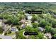 Aerial shot of home and neighborhood amenities, including a tennis court and pool at 4300 May Apple Dr, Alpharetta, GA 30005