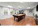 Recreation room featuring a pool table, recessed lighting, and multiple windows at 4300 May Apple Dr, Alpharetta, GA 30005