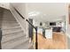 Spacious kitchen open to living area, featuring modern appliances at 4300 May Apple Dr, Alpharetta, GA 30005