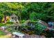 Backyard showcasing a gazebo, pond filled with Koi, waterfall feature, and lush landscaping at 1865 Mason Mill Rd, Decatur, GA 30033
