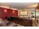Spacious home theater room with comfortable leather seating and a large projector screen at 1865 Mason Mill Rd, Decatur, GA 30033