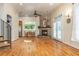 Bright living room with hardwood floors, fireplace, and large windows offering natural light at 1865 Mason Mill Rd, Decatur, GA 30033