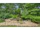 Secluded garden oasis featuring a stone pathway, small water feature, and varied plant life at 4275 Green Summers Dr, Cumming, GA 30028