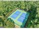 Aerial view of community tennis courts surrounded by lush greenery, great for active recreation at 845 Connell Ln, Lawrenceville, GA 30044