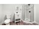 Bathroom featuring white vanity, sink, and stand-up shower at 132 Lamar Nw Ave, Atlanta, GA 30314