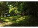 View of the property's lush backyard featuring mature trees and green grass at 2831 Carolyn Se Dr, Smyrna, GA 30080
