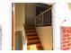View from the front door showing a wooden staircase ascending to the home's upper level at 2831 Carolyn Se Dr, Smyrna, GA 30080