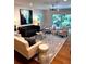 Bright living room featuring stylish furnishings, hardwood floors, and a sliding door at 1240 Woodland Ne Ave # 7, Atlanta, GA 30324