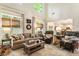 Bright living room featuring tall windows, comfortable seating, and neutral decor at 4401 Madison Woods Nw Dr, Marietta, GA 30064