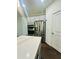 Modern kitchen with stainless steel appliances, a quartz countertop island, and grey cabinets at 5090 Bellehurst Ln, Cumming, GA 30040