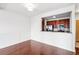 Dining area featuring modern wainscoting and access to a kitchen at 799 Hammond Dr # 325, Atlanta, GA 30328