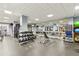 Community gym featuring exercise equipment, weights, and mirrors at 799 Hammond Dr # 325, Atlanta, GA 30328
