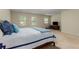 Bedroom featuring three windows providing natural light, plus a large bed with blue accents at 2240 Six Branches Dr, Roswell, GA 30076