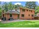 Spacious backyard with brick house, patio, and grassy area at 3131 Sumter Ct, Marietta, GA 30062
