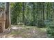 Private backyard featuring mature trees and lush greenery, offering a serene retreat at 4782 Donnegal Se Ct, Mableton, GA 30126