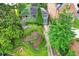 Landscaped front yard featuring mature trees and established plants at 935 Cumberland Ne Rd, Atlanta, GA 30306