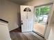 Bright front door with frosted glass and house number provides street access at 3150 Stratford Green Pl, Avondale Estates, GA 30002