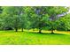 Backyard with three large trees provides shade for a picnic area at 3150 Stratford Green Pl, Avondale Estates, GA 30002
