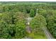 Aerial view of the neighborhood with tree-lined streets and well-maintained homes surrounded by lush greenery at 1991 Flat Shoals Rd, Riverdale, GA 30296