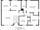 Layout view of the living room, dining area, kitchen, bedrooms, and bathrooms at 1991 Flat Shoals Rd, Riverdale, GA 30296