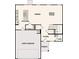Open-concept floor plan with kitchen, dining, great room, foyer, and a 2-bay garage at 7226 Lacey Dr Lot 125 Dr, Douglasville, GA 30134