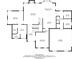 Detailed first floor plan showcases the layout of living spaces including the living room, kitchen, and garage at 5833 Wembley Dr, Douglasville, GA 30135