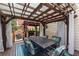 Charming outdoor dining area with covered pergola, perfect for entertaining at 5833 Wembley Dr, Douglasville, GA 30135