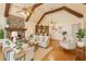 Comfortable living room with stone fireplace, hardwood floors, and vaulted ceilings at 3978 Devonshire Dr, Marietta, GA 30066