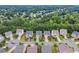 An aerial shot showcasing a neighborhood with tree-lined streets and well-maintained homes at 4130 Millbrook Ct, Suwanee, GA 30024