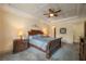 Spacious main bedroom boasts tray ceilings and a full ensuite bathroom and closet at 2403 Wistful Way, Marietta, GA 30066