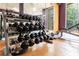 A fully equipped weight room for strength training and fitness workouts at 390 17Th Nw St # 2053, Atlanta, GA 30363