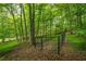 Wooded backyard features a chain link fence and ample trees to provide privacy at 40 Costleys Bridge Dr, Oxford, GA 30054