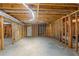 Large unfinished basement with exposed wooden framing at 40 Costleys Bridge Dr, Oxford, GA 30054