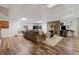 Basement living room with a stone fireplace and comfortable seating area at 34 Johnston Nw Row, Cartersville, GA 30121