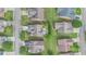 Aerial view of neighborhood showing manicured lawns and mature trees at 1979 Spivey Village Dr, Jonesboro, GA 30236