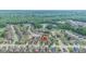 Aerial view of neighborhood with location pin marking subject home at 1979 Spivey Village Dr, Jonesboro, GA 30236