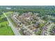 An aerial view of a residential neighborhood showcasing rows of houses with lush green surroundings and tree canopies at 1979 Spivey Village Dr, Jonesboro, GA 30236