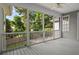 Inviting screened porch with ample space and views of the landscaped backyard at 5831 Wembley Dr, Douglasville, GA 30135