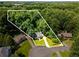 An aerial view outlining the property lines at 6280 Autry Mill Rd, Cumming, GA 30028