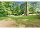 Expansive backyard enclosed by a chain-link fence, with lush grass and mature trees at 6671 Gano Dr, Riverdale, GA 30274