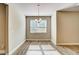 Bright dining room featuring hardwood floors and a modern chandelier at 1858 Belmore Se St, Smyrna, GA 30080