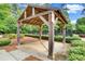 The gazebo is located in the fenced in dog park at 1858 Belmore Se St, Smyrna, GA 30080