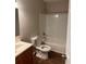 Functional bathroom with a tub-shower combination and a single sink vanity at 519 Roy Sw St, Atlanta, GA 30310