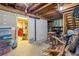 Unfinished basement offering ample storage space and potential for future customization at 3470 Hill Ln, Acworth, GA 30102