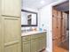 Hall bathroom featuring a built-in vanity with countertop and hardware at 3470 Hill Ln, Acworth, GA 30102