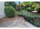Backyard stone stairs leading to lush landscaping and privacy fencing for a serene outdoor space at 109 Hale View Cir, Canton, GA 30114