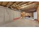 Unfinished basement featuring concrete walls, exposed ceiling, and ample space, perfect for customization and storage at 109 Hale View Cir, Canton, GA 30114