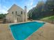 Backyard swimming pool with surrounding concrete patio, perfect for summer relaxation and outdoor fun at 4133 Rosedown Nw Ct, Kennesaw, GA 30144