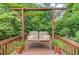Cozy covered porch swing with plush cushions, creating a peaceful outdoor retreat at 2291 Smokehouse Path, Lawrenceville, GA 30044