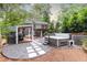 Expansive backyard showcasing a hot tub, outdoor living area, and thoughtful landscaping for a serene retreat at 3072 Dale Ne Dr, Atlanta, GA 30305